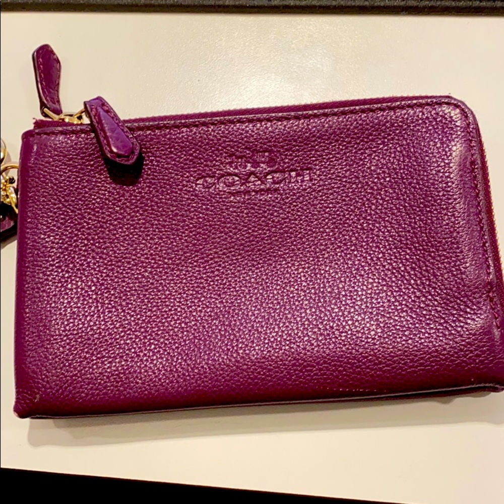 Coach Double Zipper Wristlet
